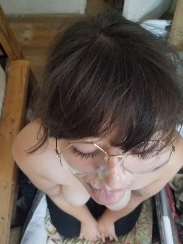 Cuter with cum on her