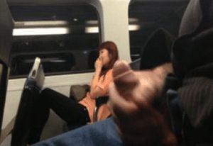 She's embarrassed, but you can tell she wants to watch