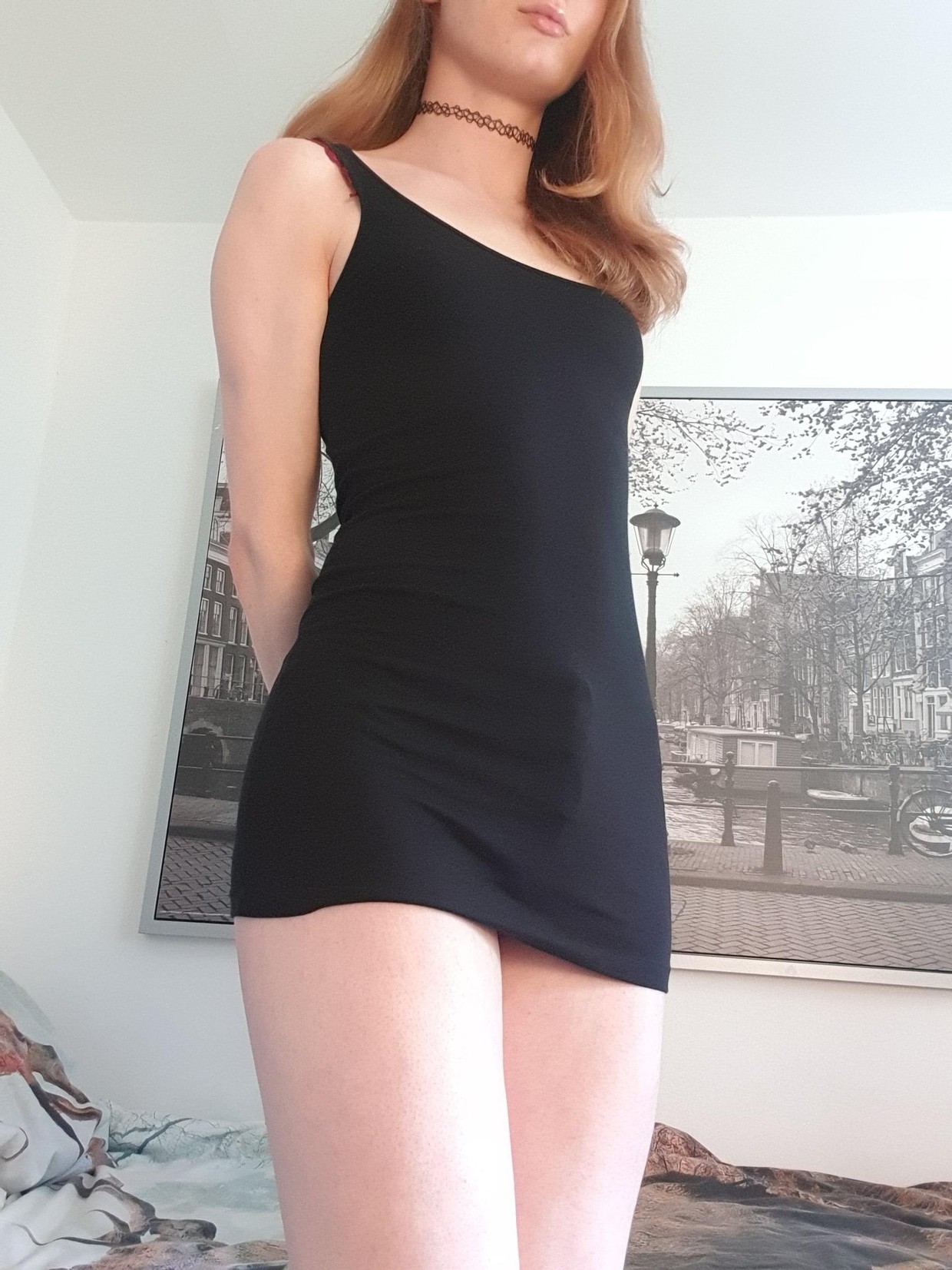 Little Black Dress doesn't always hide everything lucky I had a teddy on Tenting is so embarrassing