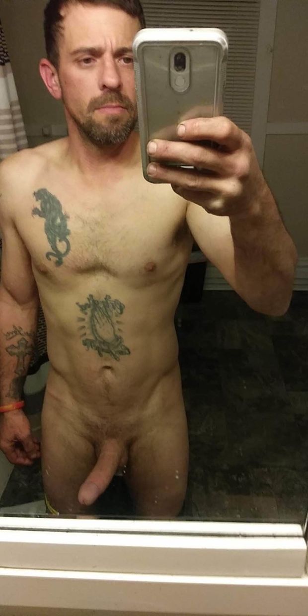 Naked with my dick hanging out