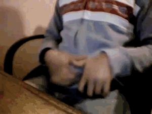 Whipping out his huge cock in public