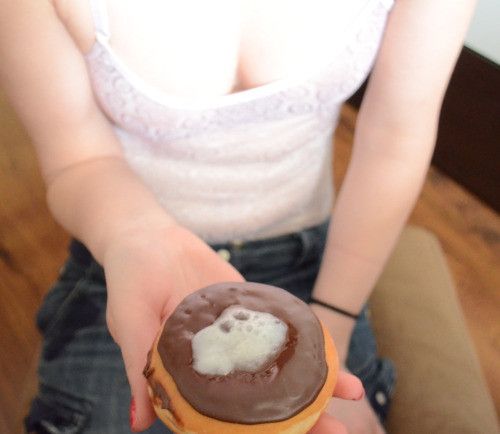 Cumming On Her Doughnut