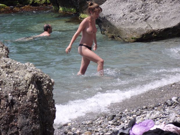 Beach candid photo