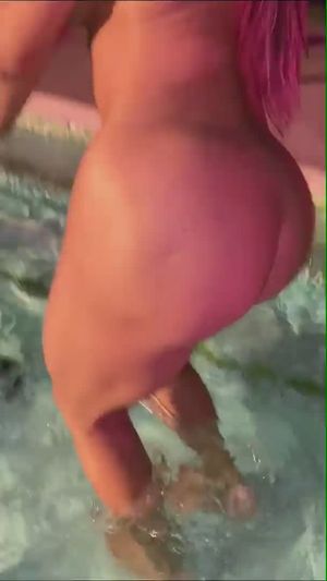 Naked models in pool