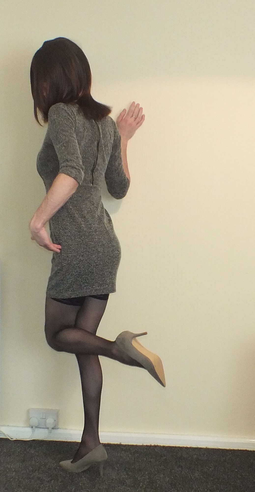 leggy posing in heels