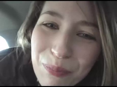 Eating cum in the car