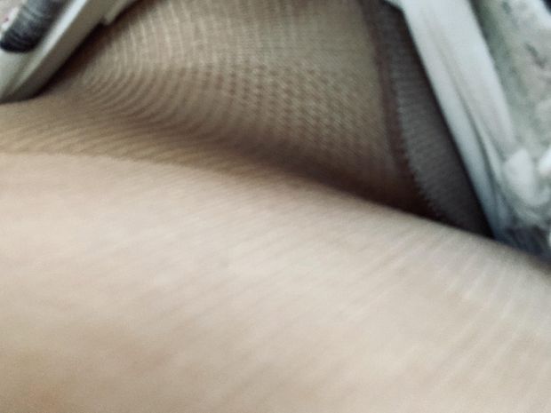 Sheer Pantyhose Pic: It’s hard to do an upskirt in a romper, lol.