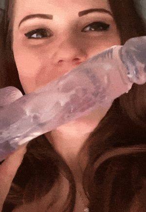 Tasting her own cream