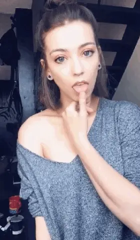 Brunette flashing tits