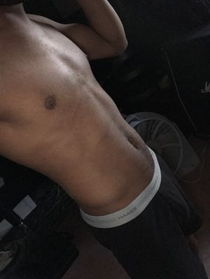 Skinny black teen almost nude