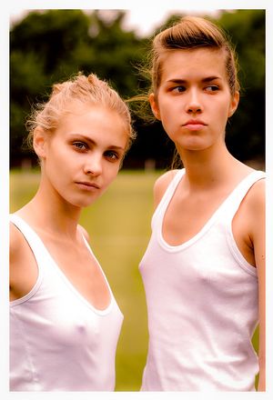 Two stunning, aloof, women.