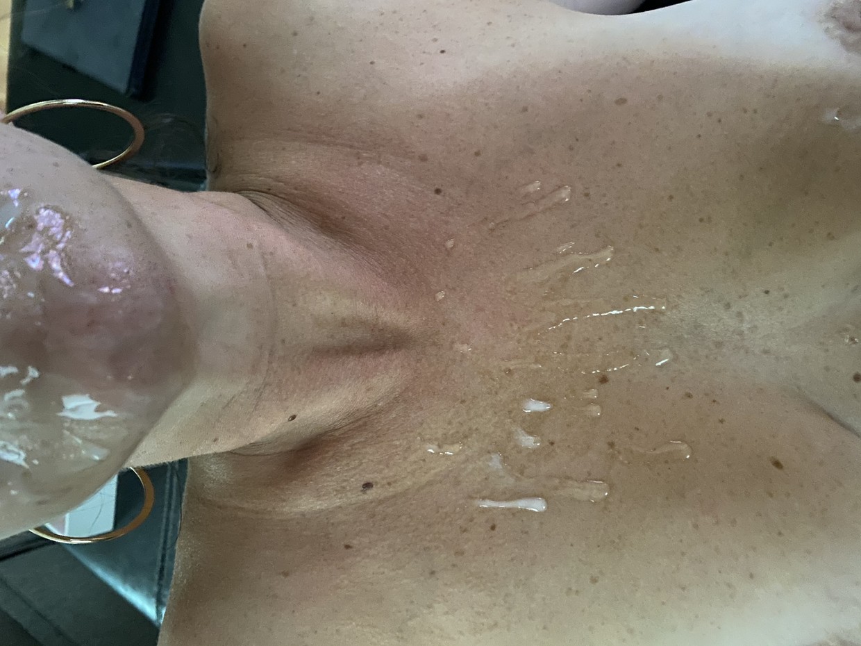 Oops he made a mess on me!