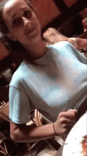 Tit tease in public~