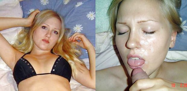 Pretty blonde facial