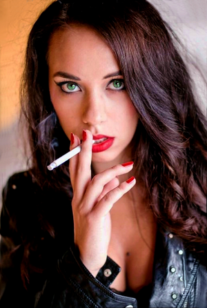 Sexy bitch smoking