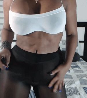 sexy ebony lady in pantyhose