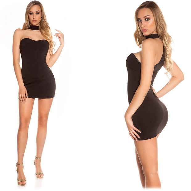 Cute Neck Holder Mini Dress