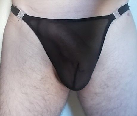 In my see thru thong