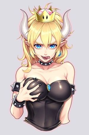 Bowsette Breast Squeeze