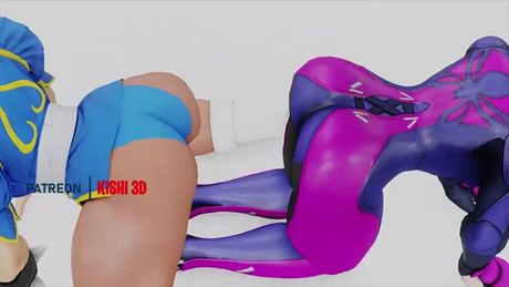 Chun Li and Juri Ass to ass