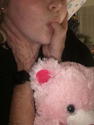 Little sucking on daddy's finger while he chokes her