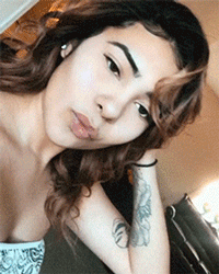 selfie showing off body