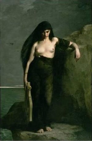 Sappho -1897, by Charles Auguste Mengin