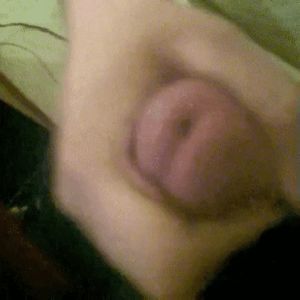 Close up gif of cum pouring from my hard cock