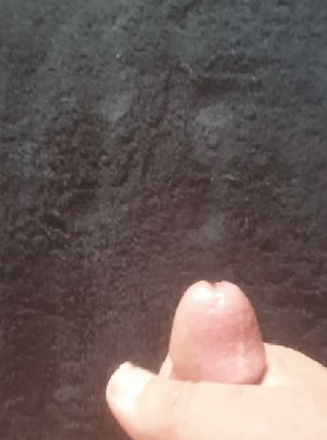 Gif of cum dripping from my hard cock