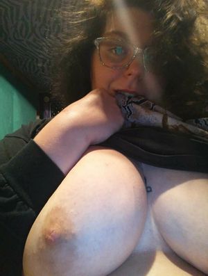 Chubby glasses bit tits