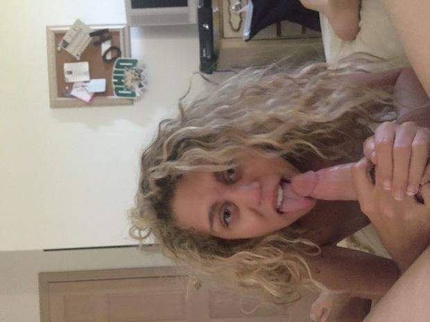 blonde blowjob pov