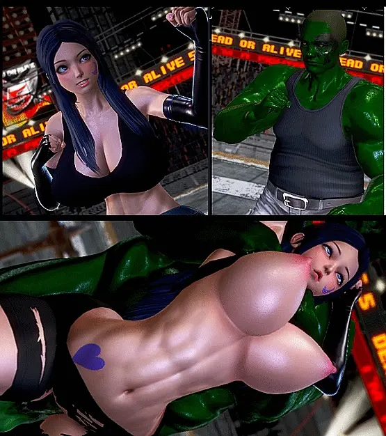 Female Fighter vs monster  #1 (honey select#39)