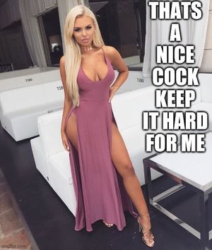 Classy blond wants you to stay hard for her
