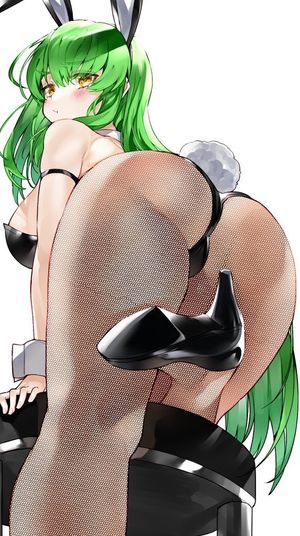 Bunny-fishnet-high heels