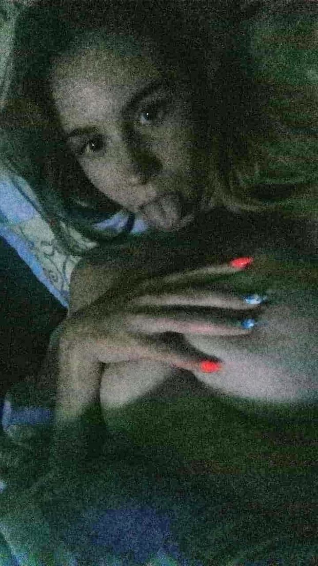 tongue to boobs
