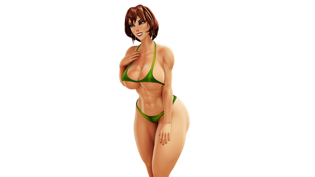 Motherlove bikini babe 3D hentai MILF