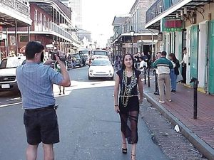 Tonya doing cum walk in New Orleans 1