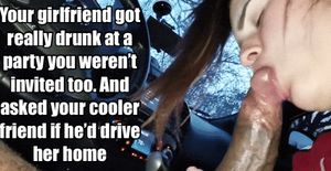 Bitch sucking dick to get home