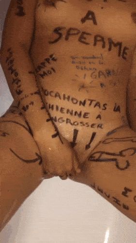 Pocahontas Azotar masturbating covered with piss and cum