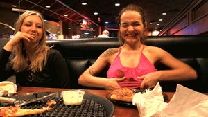 Flashed at the Pizza Parlor - gif