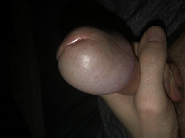 Squeezing all the blood to my tip.