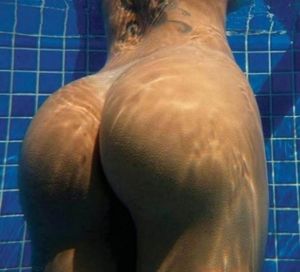 This chick got naked at the pool party!