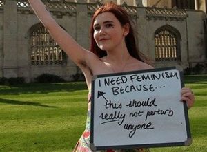 Ladies-be like her don't shave.