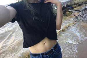 My pale tummy needed some sun