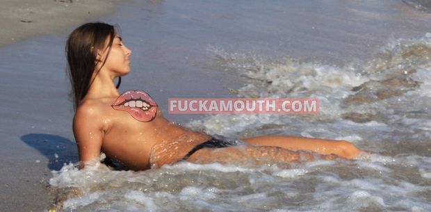 Hot teen relaxing at the sea | fuckamout .com