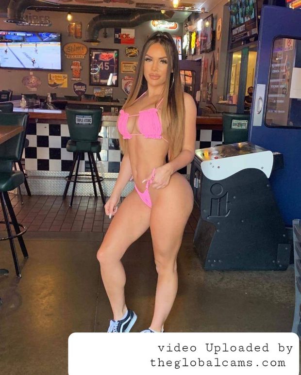 Sexy latina posing in public