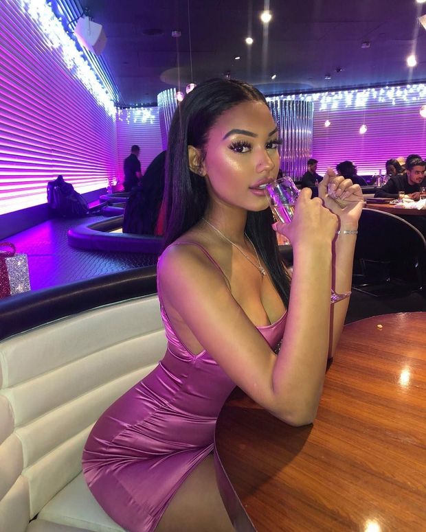 Ebony teen posing