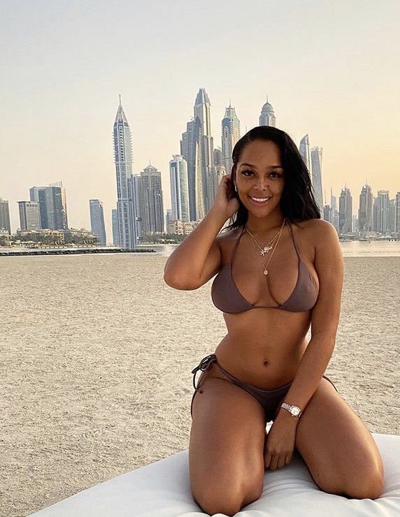 Gorgeous woman with a great view
