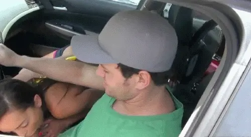 Liza sucks the driver