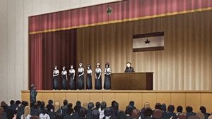 In front of the whole student body